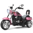 thumbnail image 2 of Moto Montable Costway en estilo chopper Alimentada a batería Rosa con música marcha adelante y atrás, 2 of 7