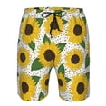 thumbnail image 4 of Naloa Sunflowers Men's Beach Shorts, Surfing shorts, Swim trunks, Quick Dry Swim Trunks for Surfing Beach Fun - X-Large, 4 of 9