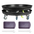 thumbnail image 2 of Wliqien 2Pcs 20in Plant Caddy with Wheels, Heavy Duty Rolling Planter Stand, Indoor Outdoor Plants Saucer Tray with Drainage Device, 2 of 7