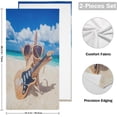 thumbnail image 2 of Starfish Guitar Player Hand Towels, Tropical Sand Beach Kitchen Towel Ultra Soft and Absorbent,Decorative Fingertip Face Towel for Bathroom Hotel, 2 PCS, 28.3"x 14.4", 2 of 5