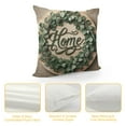 thumbnail image 4 of GOSMITH Farmhouse Pillow Covers Spring Eucalyptus Leaves Flowers Vase Bless Our Home Decor Throw Pillow Cases Stay Awhile Gather Words Cushion Cover, 4 of 5