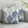 thumbnail image 3 of Shiartex  Throw Pillow Cases Cozy -Tone Geometric Tree Leaves Decorative Cushion Covers for Couch Bed Sofa Farmhouse Decoration Navy Blue Grey, 3 of 5