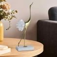 thumbnail image 3 of Golden Crane Statue Animal Bird Modern Minimalist Luxury Sculpture Figurine Ornament for Home Shelves Bedroom Decoration Style B, 3 of 8