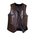 thumbnail image 2 of Sharprepublic Men's Winter Vest Mens PU Leather Vest for Hiking Hunting Spring Fall Winter XL, 2 of 8