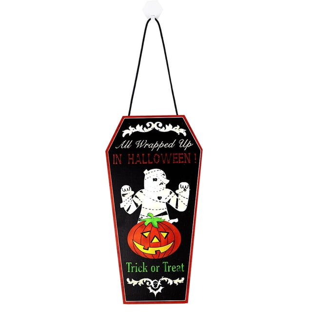 Toystoory Letrero de Luz LED de Halloween 30V Trick or Treat Patrón de esqueleto Colgador con cuerda Colgante de ventana para puerta Jardín Patio Kits de decoración para fiestas Tipo 2 Toystoory HA063929-02