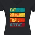 thumbnail image 4 of Inktastic Trail Runner Nature Running Women's V-Neck T-Shirt, 4 of 5