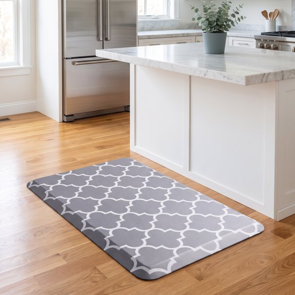 Kitchen Mat and Rugs Cushioned Anti-Fatigue,17.3"x 28",Non Slip Waterproof Ergonomic Comfort Mat for Kitchen, Floor Home, Office, Sink, Laundry, Grey