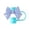 Blue, variant on Silicone Bow Straw Topper Splash Proof Reusable Drinking Straw Tip Cover for 10mm Straws