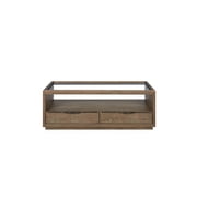 Bernards Transitional Elements Glass Top Cocktail Table - Cocoa