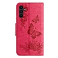 thumbnail image 4 of Mantto Galaxy S24 Ultra Wallet Case, Magnetic Leather Case for Women,3D Emboss Butterfly Card Slots Folio [Kickstand],Soft TPU Protective Flip Cover For Samsung Galaxy S24 Ultra, Rose, 4 of 8