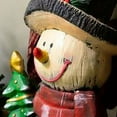thumbnail image 2 of Alpine Corporation Indoor and Outdoor Wooden Christmas Snowman Statue, 2 of 6