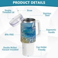 thumbnail image 4 of Sailboat Sea Grass 40 oz Tumbler with Handle Insulated&nbsp;Travel Mug&nbsp;Lid Straw Leak Proof Steel Vacuum Water Bottles Glasses Fits in Car Cup Holder, 4 of 7
