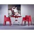 thumbnail image 3 of Luxury Commercial Living 31" Red and Silver Patio Square Folding Dining Table, 3 of 4