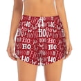 thumbnail image 2 of Vsdgher Ho Funny Christmas Print Women's Running Double Layer Shorts High Waisted with Pockets Elastic Yoga Workout Athletic Gym Sports, 2 of 8