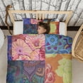 thumbnail image 3 of Boho Bohemia Pioneer Flower Duvet Cover and Pillowcase Set for Single Bedding, Bedroom Accessories for Kids Teens, 3 of 5