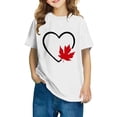 thumbnail image 1 of RXIRUCGD 2025 Summer Clothes for Kids Toddler Kids Boys Girls T-shirt Imprimé Feuilles d'Érable Mode Mignon Col Rond Manches Courtes, 1 of 8