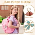 thumbnail image 3 of Bow Keychain for Women, Bag Purse Charm Rhinestone Bow Accessories for Key Handbag Lake Blue, 3 of 7