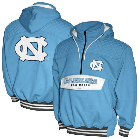 Men's Franchise Club Carolina Blue North Carolina Tar Heels Half-Zip Hoodie Anorak