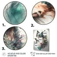 thumbnail image 3 of Designart Cute Australian Shepard Floral Art Canvas Wall Art, 3 of 5