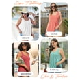thumbnail image 6 of MOYIKO Women's Summer Tank Tops Pleated Square Neck Loose Fit Casual Flowy Tunic Sleeveless Shirts, 6 of 7
