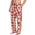 thumbnail image 3 of Mens Pajama Pants - Soft Sleep & Lounge Pants for Men, Cute strawberry print Cuteness Casual PJ Bottoms Pants with Pockets, 3 of 5