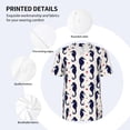thumbnail image 3 of KLL Seahorses and Hearts for Men's Baseball Shirts,Short Sleeve Casual Shirts Button Down Shirt for Men Beach Summer Wedding Shirt-Medium, 3 of 7
