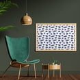 thumbnail image 2 of Vineyard Wall Art with Frame, Fruit Patterned Juicy Organic Yummy Food Cottage Life Design, Printed Fabric Poster for Bathroom Living Room, 35" x 23", Purple Green, by Ambesonne, 2 of 2
