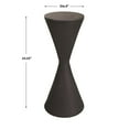 thumbnail image 4 of Uttermost Time's Up Hourglass Shaped Drink Table in Matte Black, 4 of 4