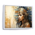 thumbnail image 2 of Designart "Egyptian Elegance Gold and Blue Pharaoh's Woman IV" Landscapes Framed Wall Art - Traditional Gold Egypt Living Room Framed Canvas Art, 2 of 6