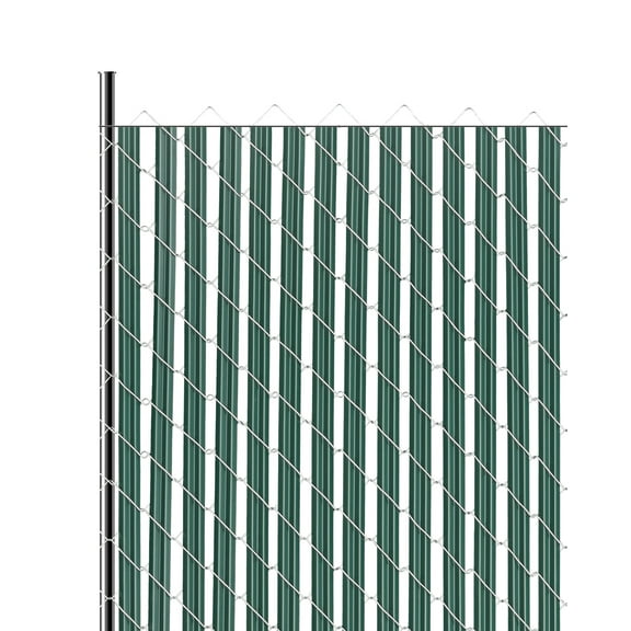VEVOR Bottom Locking Privacy Slats, Single-Wall Vertical Bottom-Locking Slats for Chain-Link Fence,High-Density HDPE Chain Link Slats Ideally Fit 5' High Fence for Garden, Farm, Sports Field(Green)
