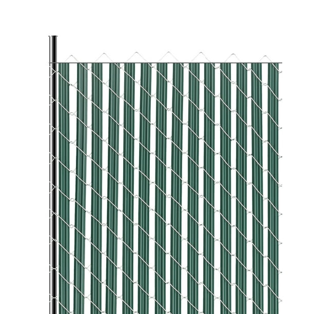 VEVOR Listones de privacidad para cerca de alambre de cadena de una sola pared para cerca de 4' de alto con bloqueo inferior verde