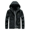 thumbnail image 1 of Chaqueta cálida informal con cremallera impermeable, a prueba de suciedad, a prueba de viento y resistente al desgarro para hombres Pompotops  oipoqjl10017, 1 of 8