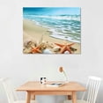 thumbnail image 2 of COMIO  Beach Wall Art Bathroom Paintings Decor Seashell Starfish Nature Canvas Pictures Blue Ocean Theme Decorations Posters Contemporary Nautical for Bedroom, 2 of 4