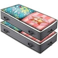 thumbnail image 1 of ZASCHMOY Under Bed Storage Containers, Foldable Underbed Storage Bags  with Transparent Window, for Blankets, Towels, Comforter, Sweaters, Pillows, 40 X 20 X 6 Inches,, 1 of 7