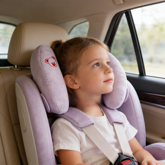 Travel Pillow,Adjustable Head Neck Support, Portable Travel Pillow for Car Seat, Banana Travel Headrest Pillow, Offers Protection Safety