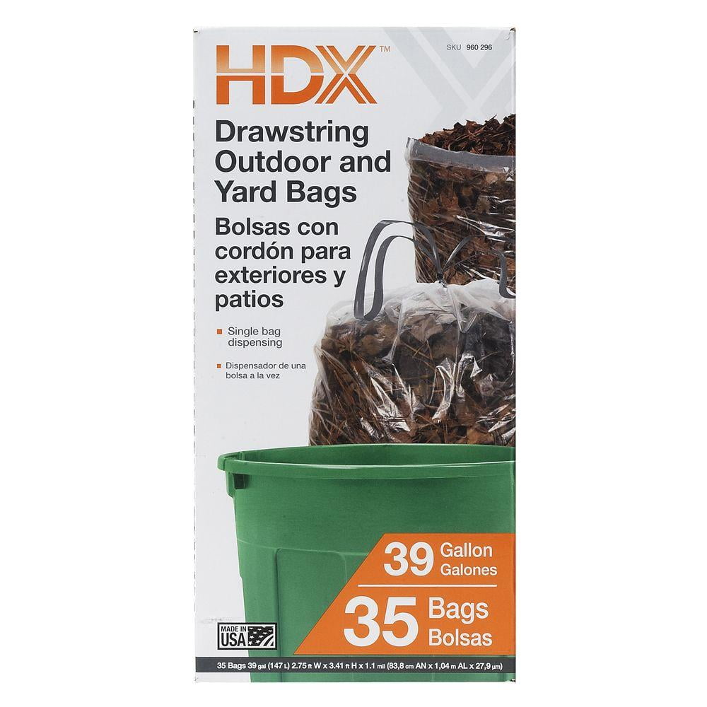 HDX 39 Gal Outdoor/yard Trash Bag 35-count 