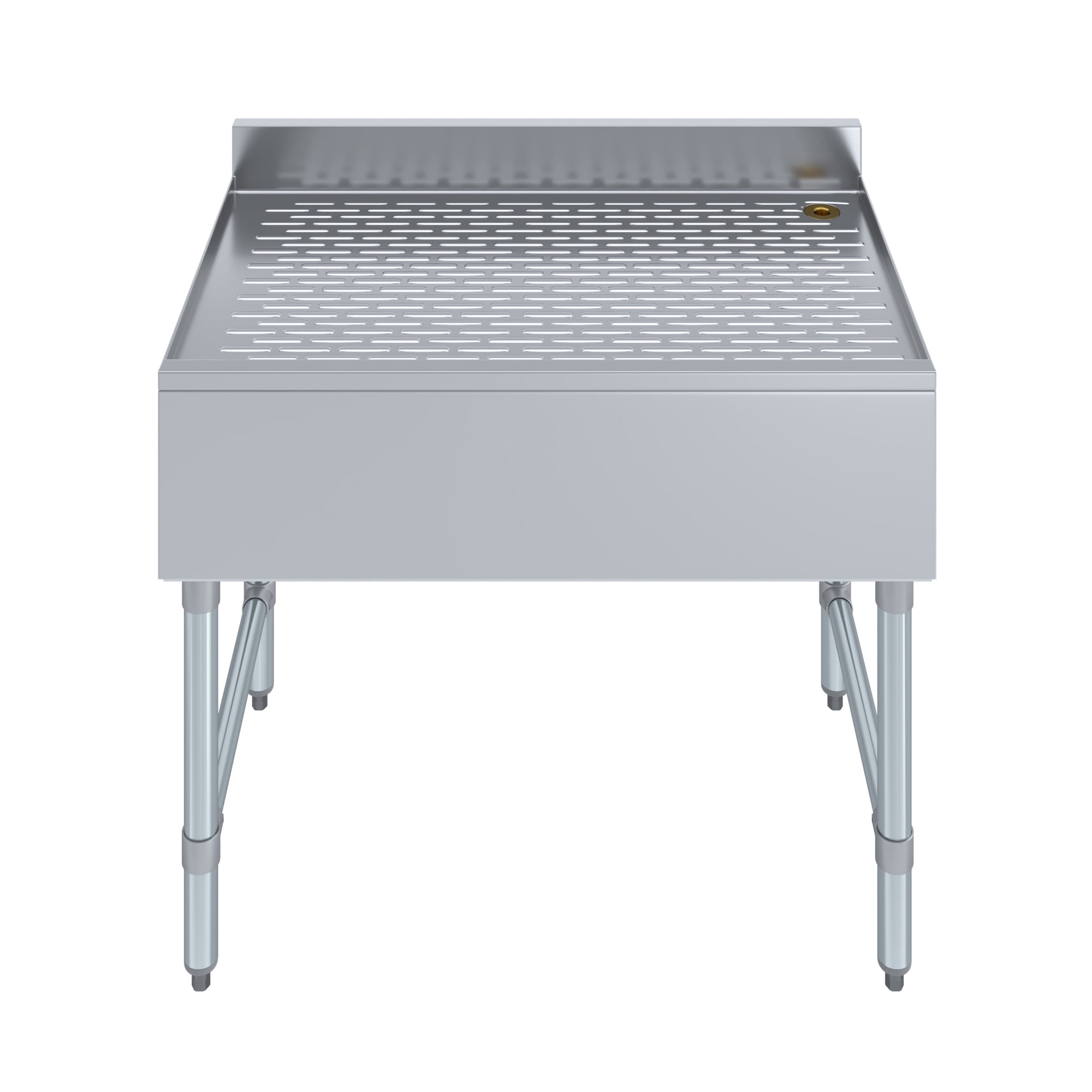 AmGood Underbar Stainless Steel Drainboard 22-1/2 in. x 36 in. x 30 in. H with 3 in. Backsplash