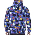 thumbnail image 7 of Naloa Black Cats And Flowers Men's Casual Hooded Collar Drawstring Hoodies Pullover Sweatshirts Casual Long Sleeve Shirts-4X-Large, 7 of 7