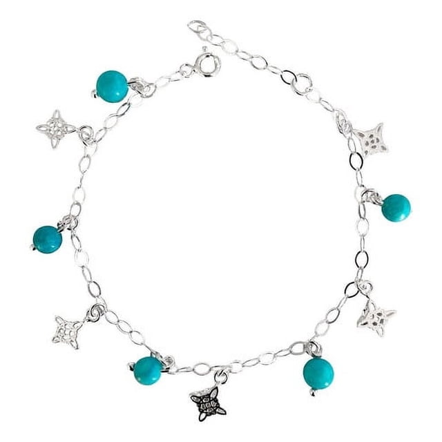 JOYARIS Pulsera Ajustable Nudo De Bruja Cuarzos Naturales Plata 925 Talla Largo/Ancho: 22 cm (ajustable) x 3 mm PT-0000533