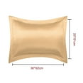 thumbnail image 2 of Set of 2 Satin Silk Pillowcases with Envelope Closure Gold King, 2 of 8