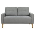 thumbnail image 6 of Lacoo Mid-Century Loveseat Button Tufted 2 Seater Sofa, Gray, 6 of 9