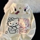 thumbnail image 3 of Sanrio-cárdigan con capucha de Hello Kitty para mujer, suéter holgado de gran tamaño, sudadera con estilo japonés, sudadera Kawaii Lolita, Yk2, 3 of 4