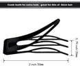 thumbnail image 4 of QUMENEY 24 Pieces Double Grip Hair Clips Metal Snap Hair Clips Women Hair Barrettes for Hair Making, Salon Supplies (Black, 2 Inch), 4 of 7