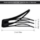 thumbnail image 3 of 24 piezas de pinzas para el cabello de doble agarre, pinzas para el cabello de metal a presión, pasadores para el cabello de mujer para hacer el cabello, suministros de salón (negro), 3 of 7
