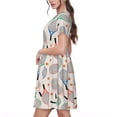 thumbnail image 2 of Balery Cute Tennis Racket Vestidos sueltos de manga corta para mujer, vestidos de verano 2025, vestidos casuales de corte A con vuelo., 2 of 6
