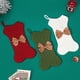 thumbnail image 3 of Inteprter Medias de punto de Navidad con lazo, bolsa de regalo reutilizable, calcetines de regalo decorativos que ahorran espacio, decoración de chimenea Kits de decoración para fiestas Blanco Inteprter HA070095-03, 3 of 6