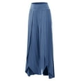thumbnail image 2 of A2Y Women's Solid Modal Wide Leg Tulip Pants Dusty Blue S, 2 of 5