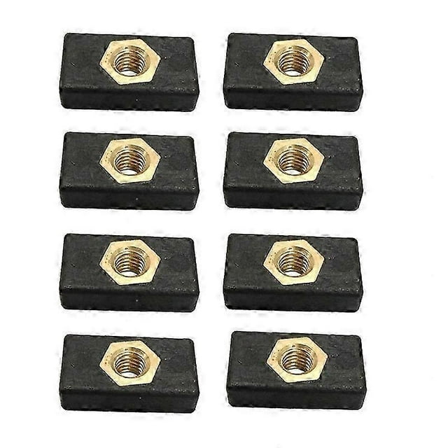 8Pcs Kayak Side Mount Slide Track Rail Sliders Fishing Rod Pole Holder Mounting Base Sliding Nut
