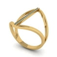 thumbnail image 7 of Statement Engagement Ring for Women - 0.09ct Blue Moissanite in 14K Yellow Gold Promise Ring, 7 of 7