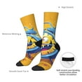 thumbnail image 4 of Cauagu Funny Alarm Clock Illustration Print Crew Socks for Women and Men,Adult Athletic Running Socks 1-Pair Sports Socks Work Gear Socks with Moisture Wicking, 4 of 6